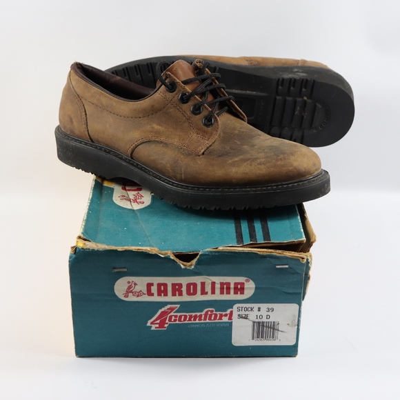 Vintage | Shoes | Vtg New Carolina Mens D Leather Work Shoes  display picture 2